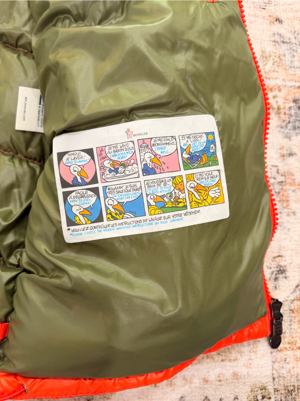 Moncler Maya Orange Puffer Jacket - Picture 8 of 14
